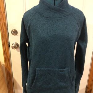 LAST CALL Tek Gear Blue Cowl Neck Sweater Textured Knit